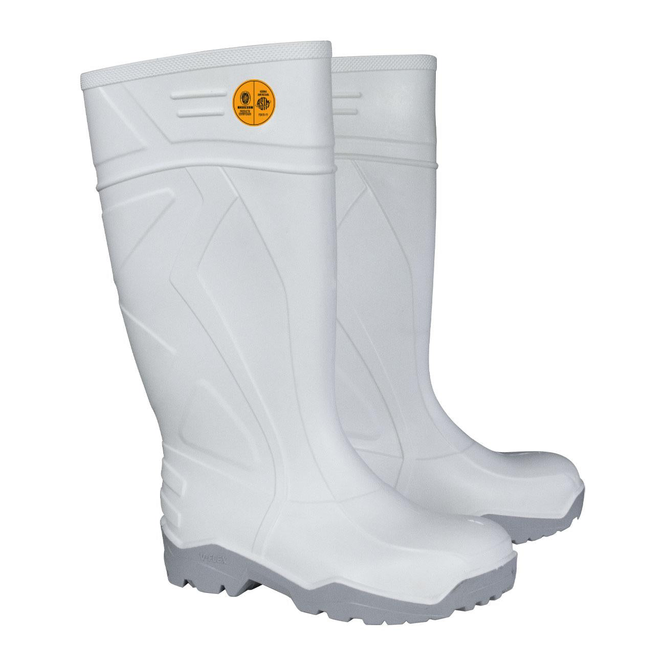 Bota de Agua PVC 943 Blanca Punta de Acero