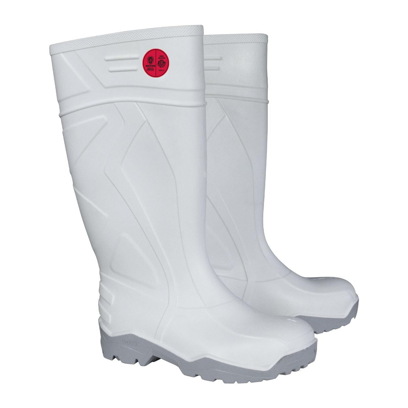 Bota de Agua PVC 933 Blanca Punta y Plantilla de Acero