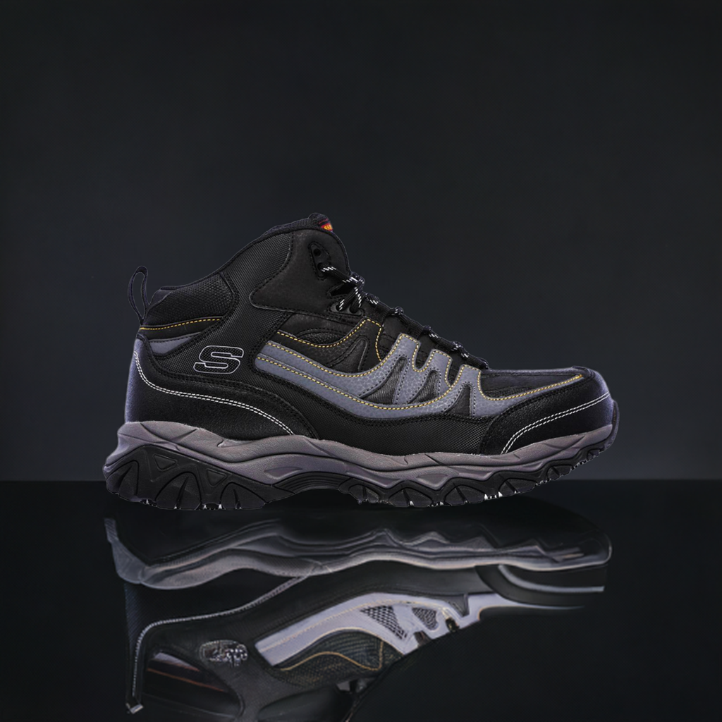 Botín de Seguridad Skechers Rebem Negro Gris Hombre
