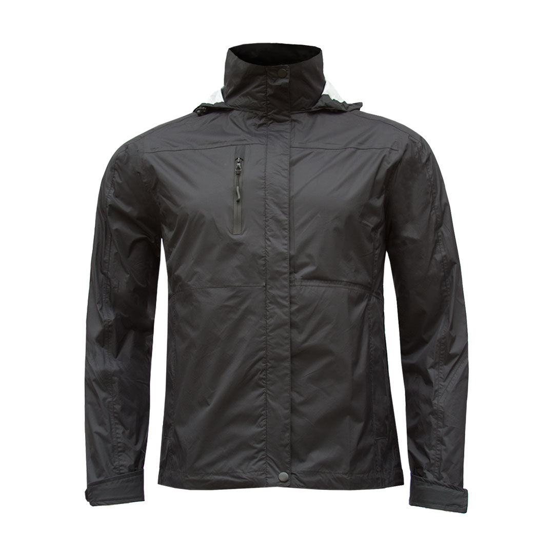 Cortaviento Impermeable Negro Hombre