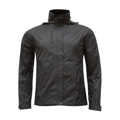 Cortaviento Impermeable Negro Hombre