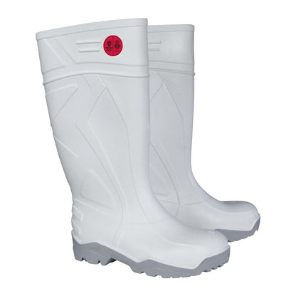 Bota de Agua PVC 933 Blanca Punta y Plantilla de Acero