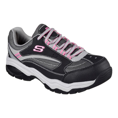 Zapatilla de Seguridad Mujer Skechers Biscoe Negro Rosado