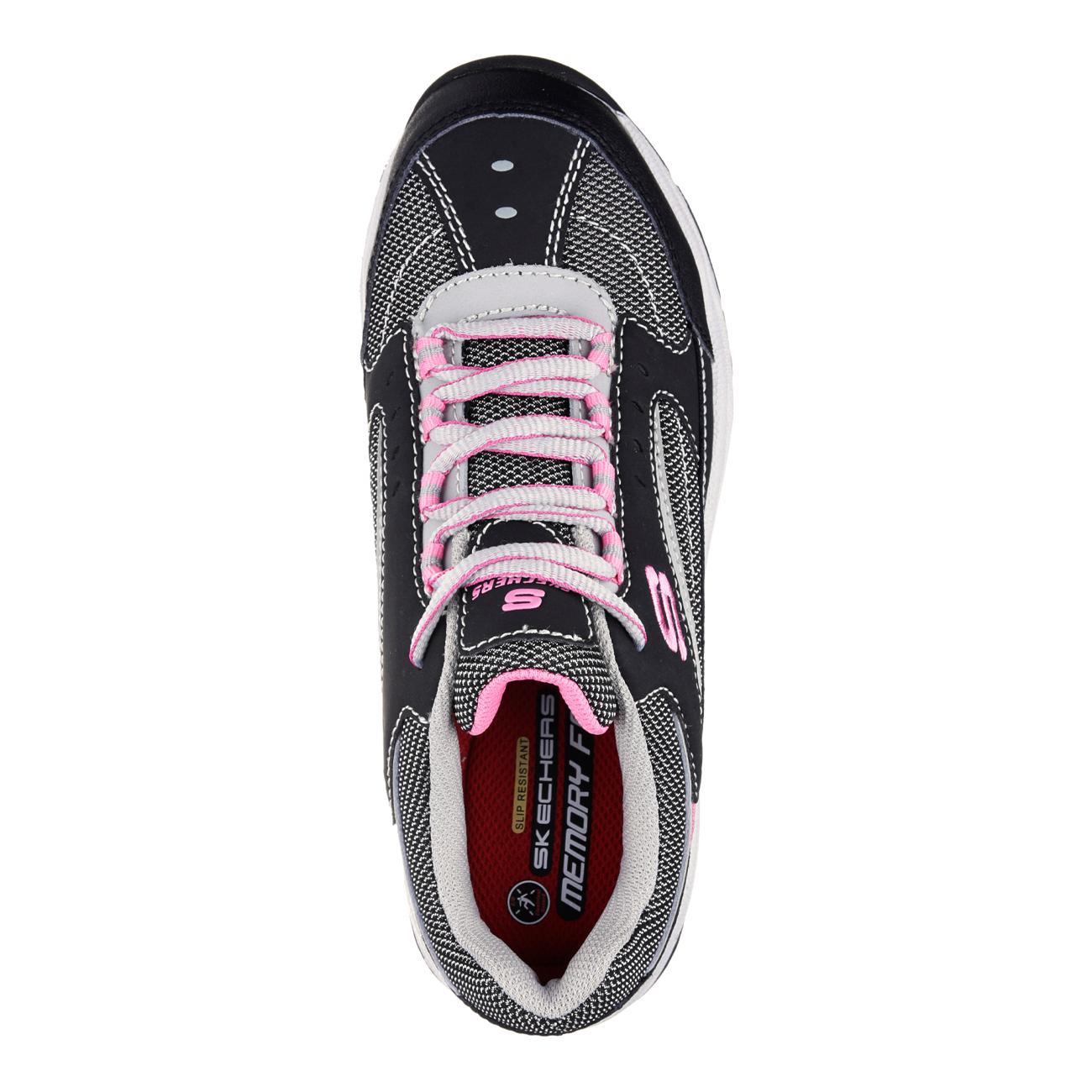 Zapatilla de Seguridad Mujer Skechers Biscoe Negro Rosado