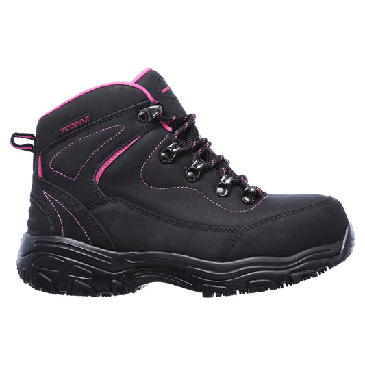 Botín de Seguridad Mujer Skechers Amasa Negro Rosado