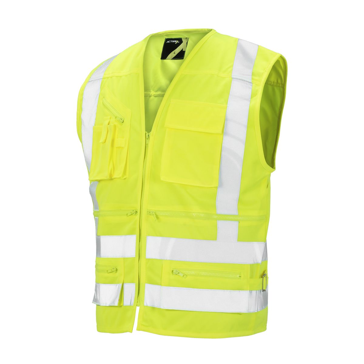 Chaleco Geólogo Alta Visibilidad Verde Fluor