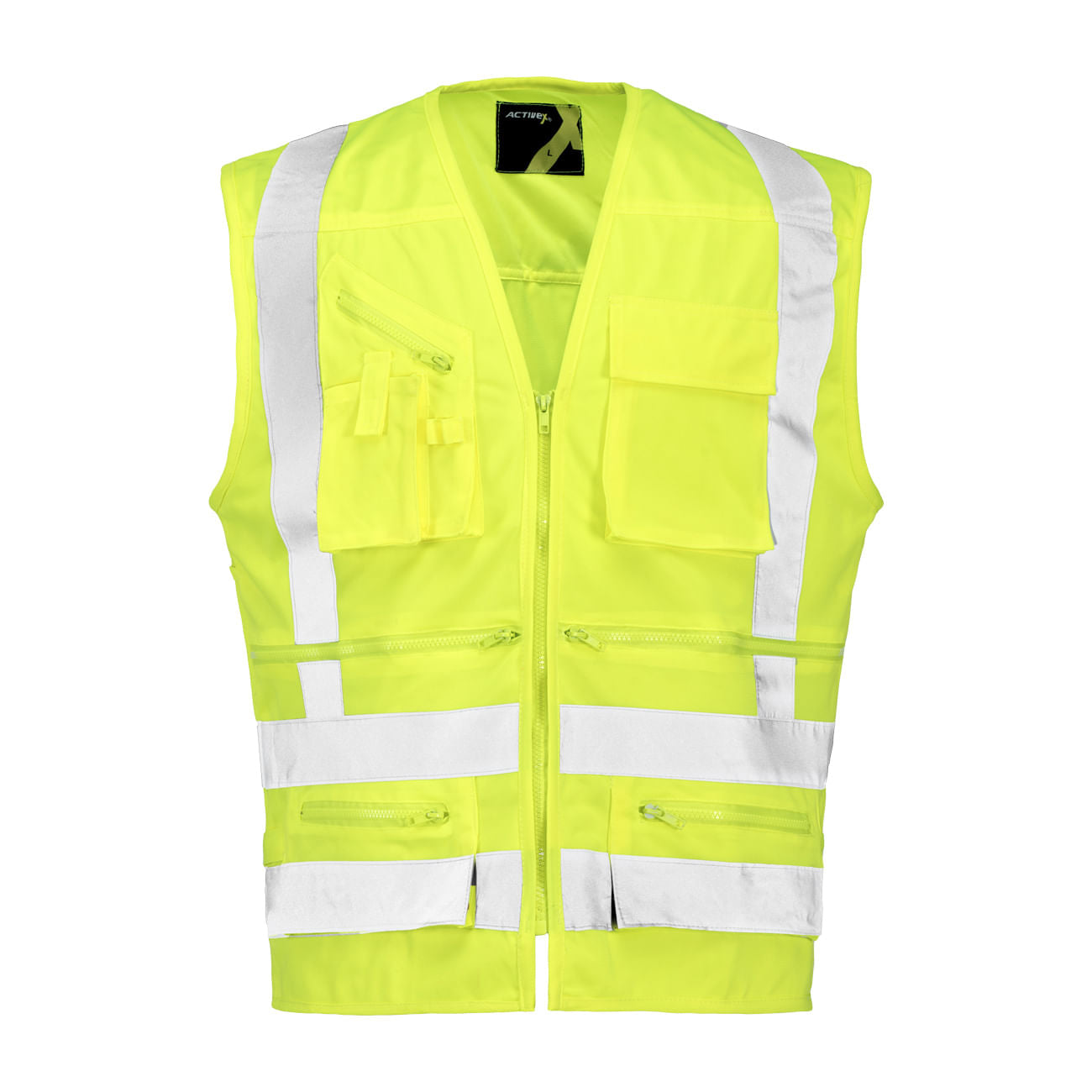 Chaleco Geólogo Alta Visibilidad Verde Fluor