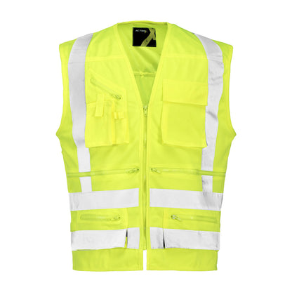 Chaleco Geólogo Alta Visibilidad Verde Fluor