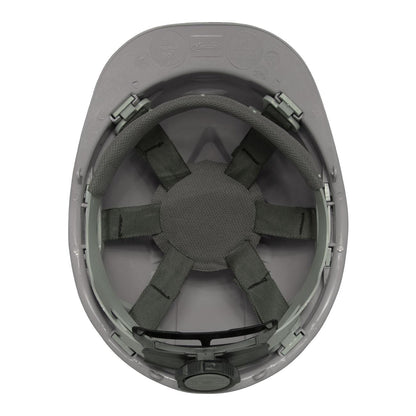 Casco de Seguridad I Gris Arnes cinta 6 Puntas Ratchet