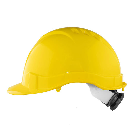 Casco de Seguridad I  Amarillo Arnes cinta 6 Puntas Ratchet