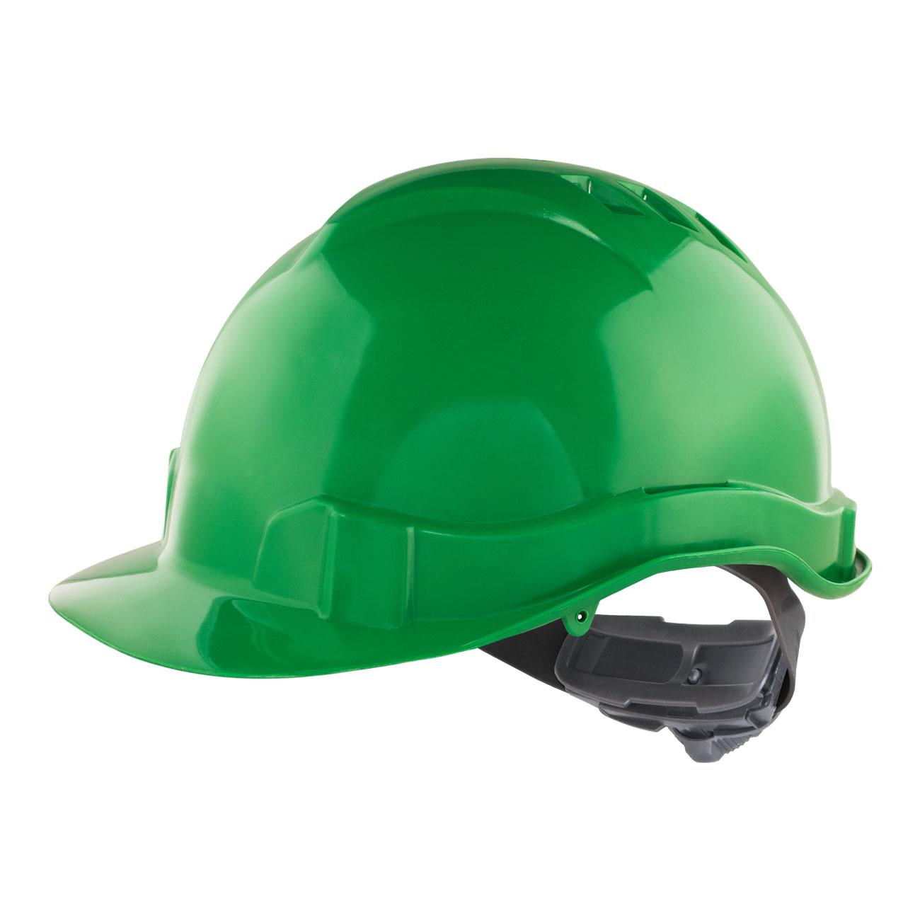 Casco de Seguridad I Verde Arnes cinta 6 Puntas Ratchet