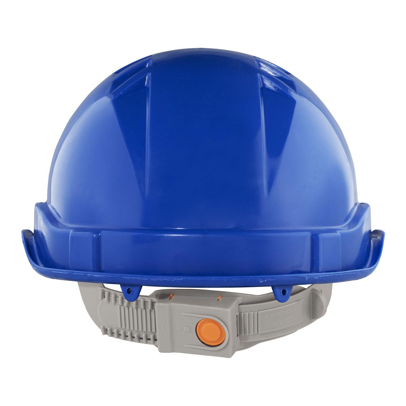 Casco de Seguridad III Azul Arnes cinta 6 Puntas Boton