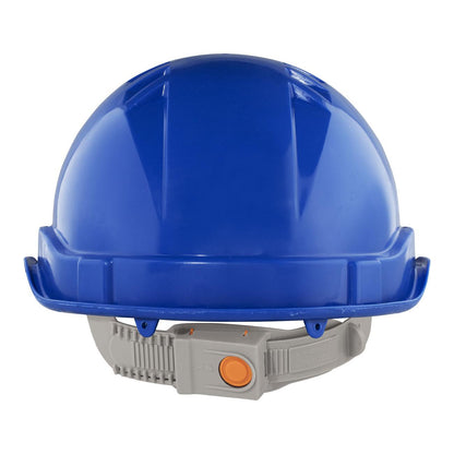 Casco de Seguridad III Azul Arnes cinta 6 Puntas Boton