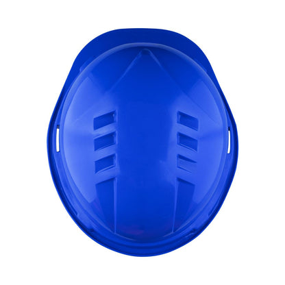 Casco de Seguridad III Azul Arnes cinta 6 Puntas Boton