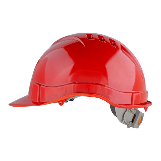 Casco de Seguridad III Rojo Arnes cinta 6 Puntas Boton