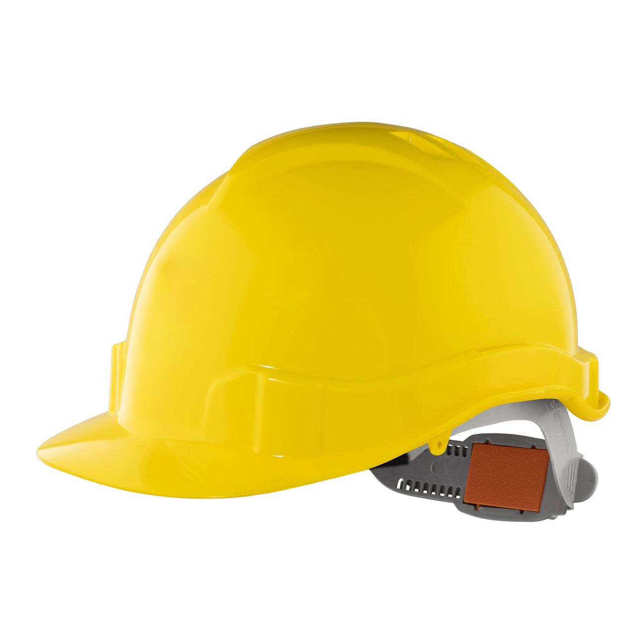 Casco de Seguridad III Amarillo Arnes cinta 6 Puntas Boton