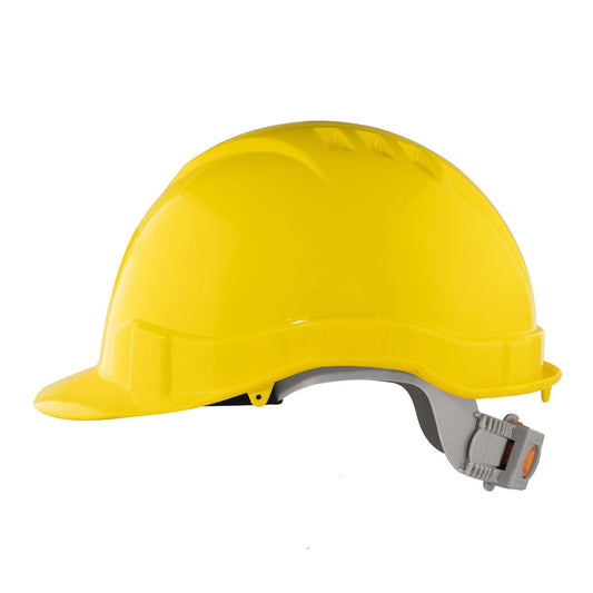 Casco de Seguridad III Amarillo Arnes cinta 6 Puntas Boton