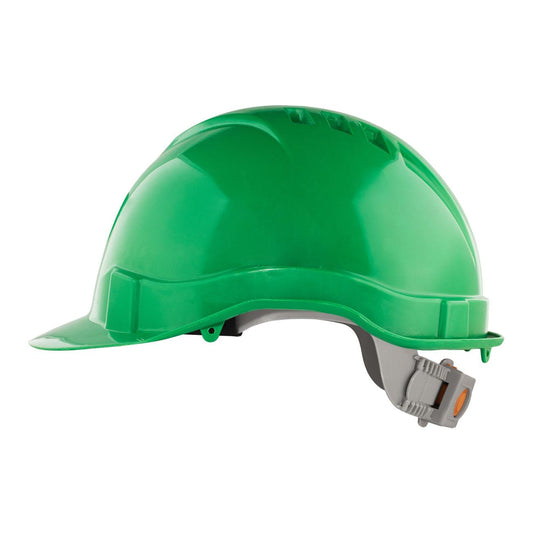 Casco de Seguridad III Verde Arnes cinta 6 Puntas Boton