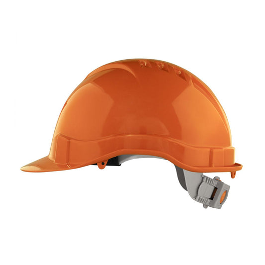 Casco de Seguridad III Naranjo Arnes cinta 6 Puntas Boton