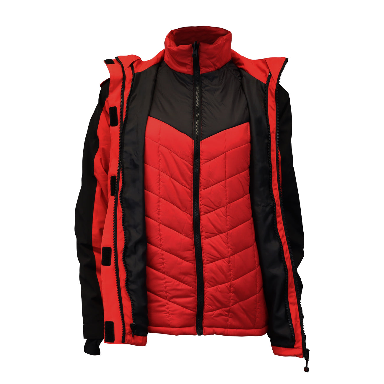 Parka Térmica 3 en 1 Rojo/Negro Mujer Z-4000
