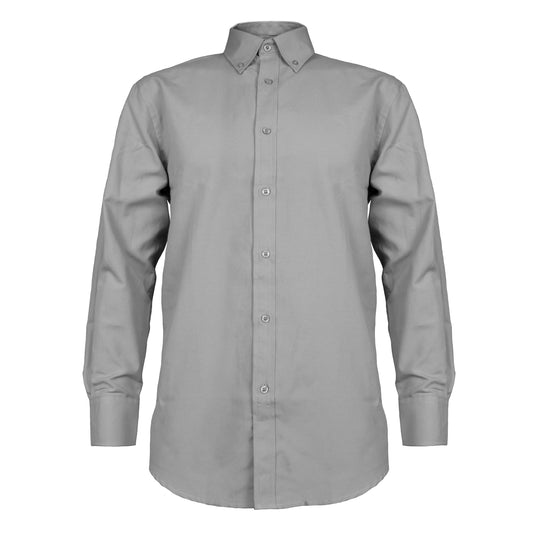 Camisa Oxford Manga Larga Gris UPF 20