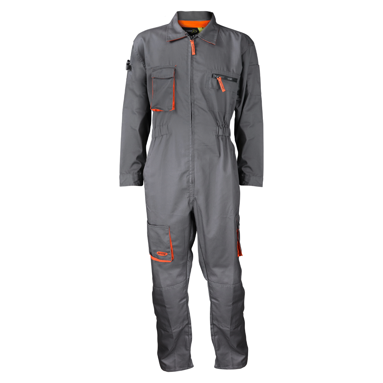 Overol Piloto Activex Gabardina Gris/Naranjo